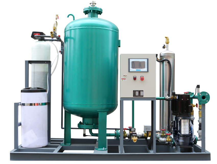 寧夏補水機組+真空脫氣機+全自動軟水器一體化機組